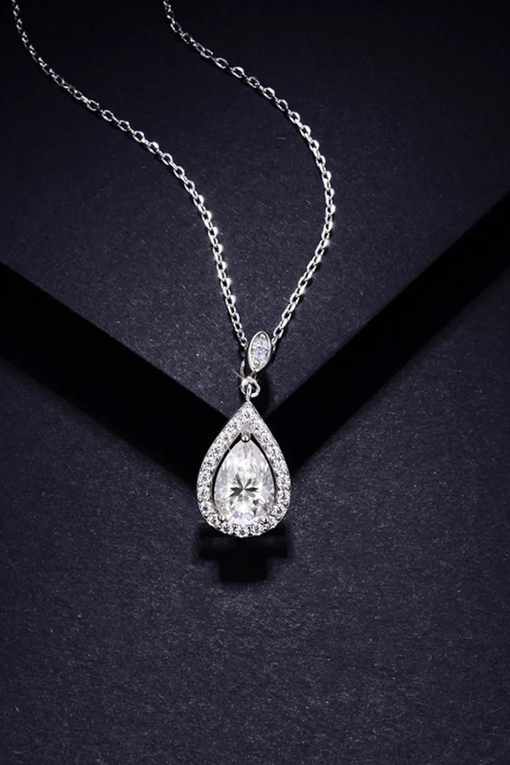 1.5 Carat Sparkala™ 925 Sterling Silver Teardrop Necklace