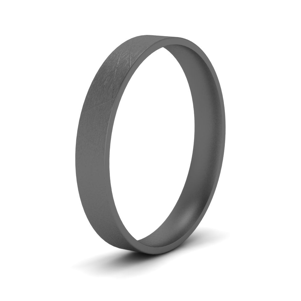 Ice Textured Mens 5mm Comfort Fit Wedding Band