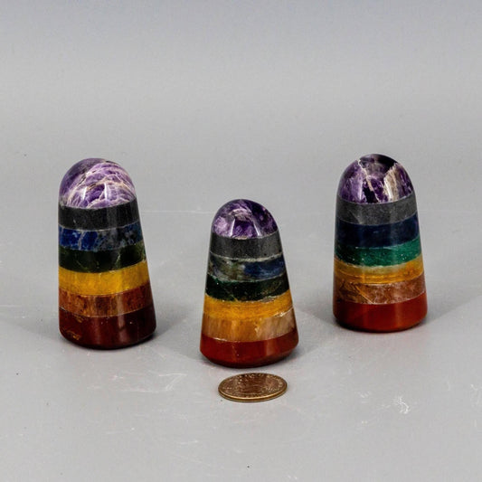 7 Chakras Crystal Pillar Natural Gemstone Full Spectrum
