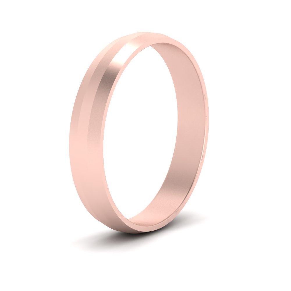 4 mm Wedding Band Beveled Edge Matte