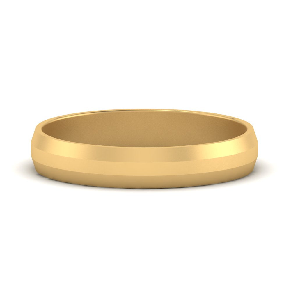 4 mm Wedding Band Beveled Edge Matte