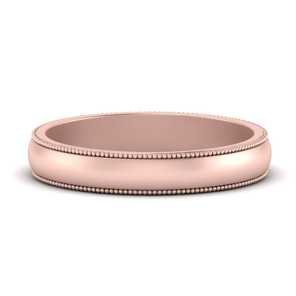 Milgrain Matte Finish Mens Band