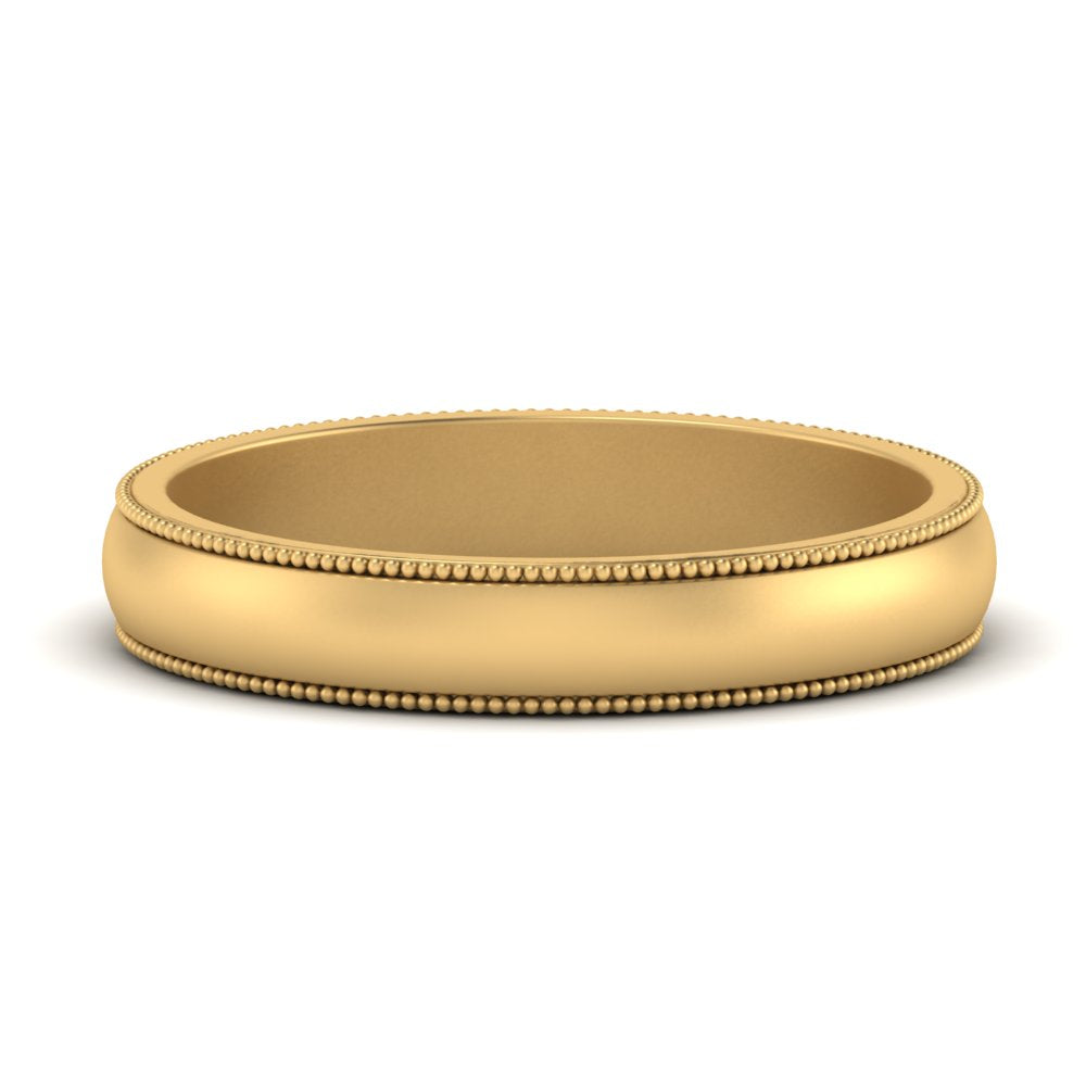 Milgrain Matte Finish Mens Band