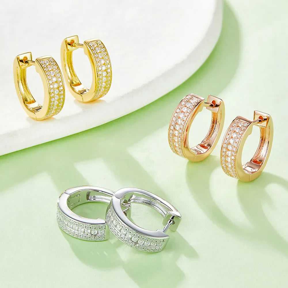 Sparkala™ 925 Sterling Silver Huggie Earrings