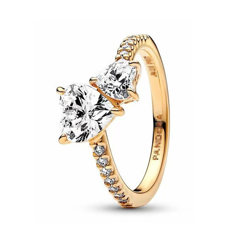 925 Silver  Heart And Butterfly Minimalist Ring