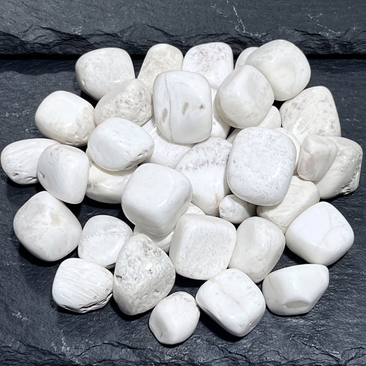 White Scolecite Zeolite Crystal Tumbled Stones (By The Piece Or Pound)