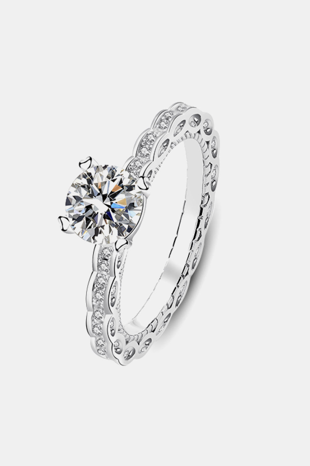 1 Carat Brilliant Round Cut Sparkala™ Platinum Over Pure Sterling Silver Eternity Ring