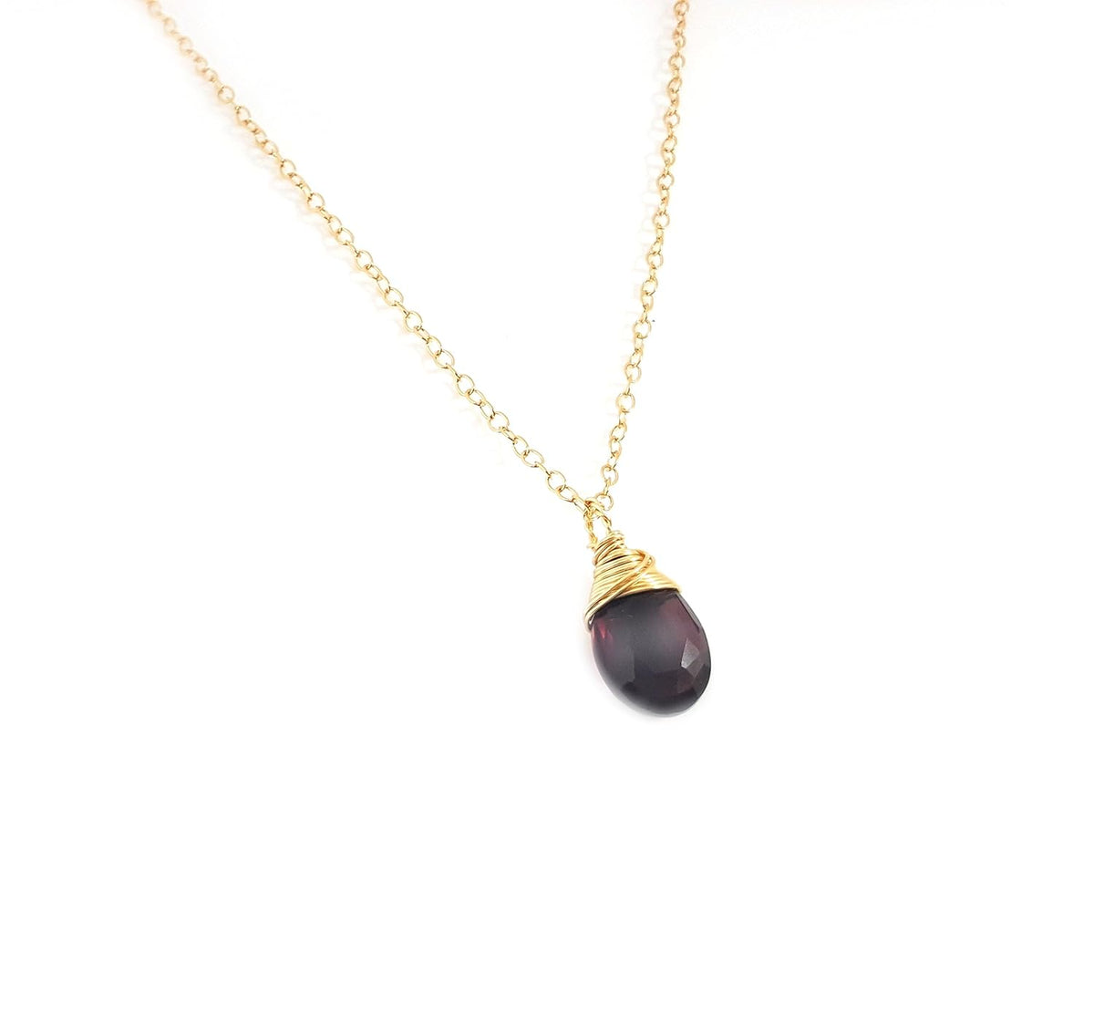February Birthstone Necklace - 14k Gold Filled