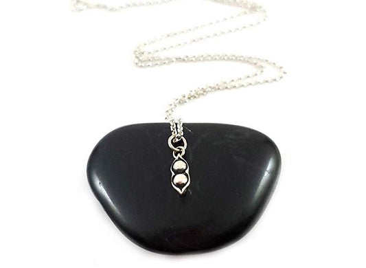 Two Pea Pod Necklace - Sterling Silver Jewelry