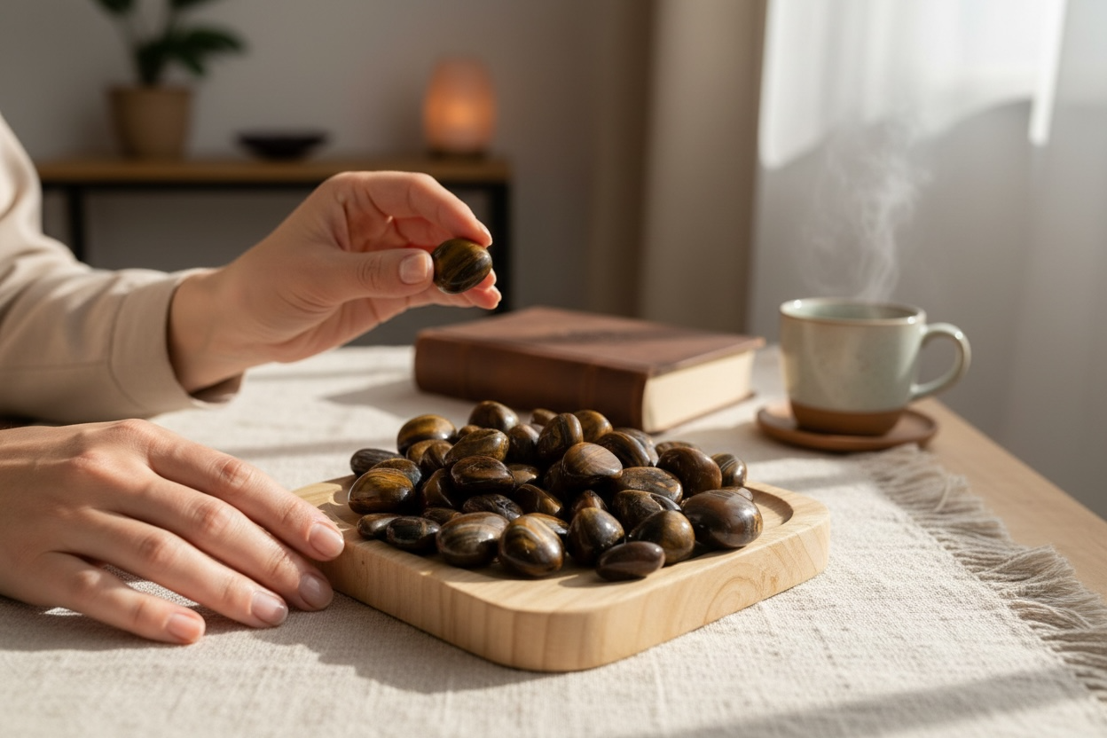 Tiger Iron Tumbled Pocket Stone