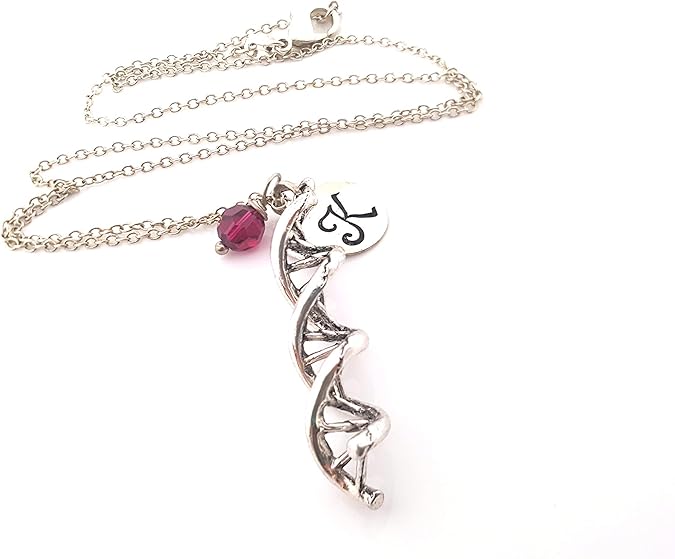 DNA Charm Necklace - Personalized Sterling Silver Jewelry