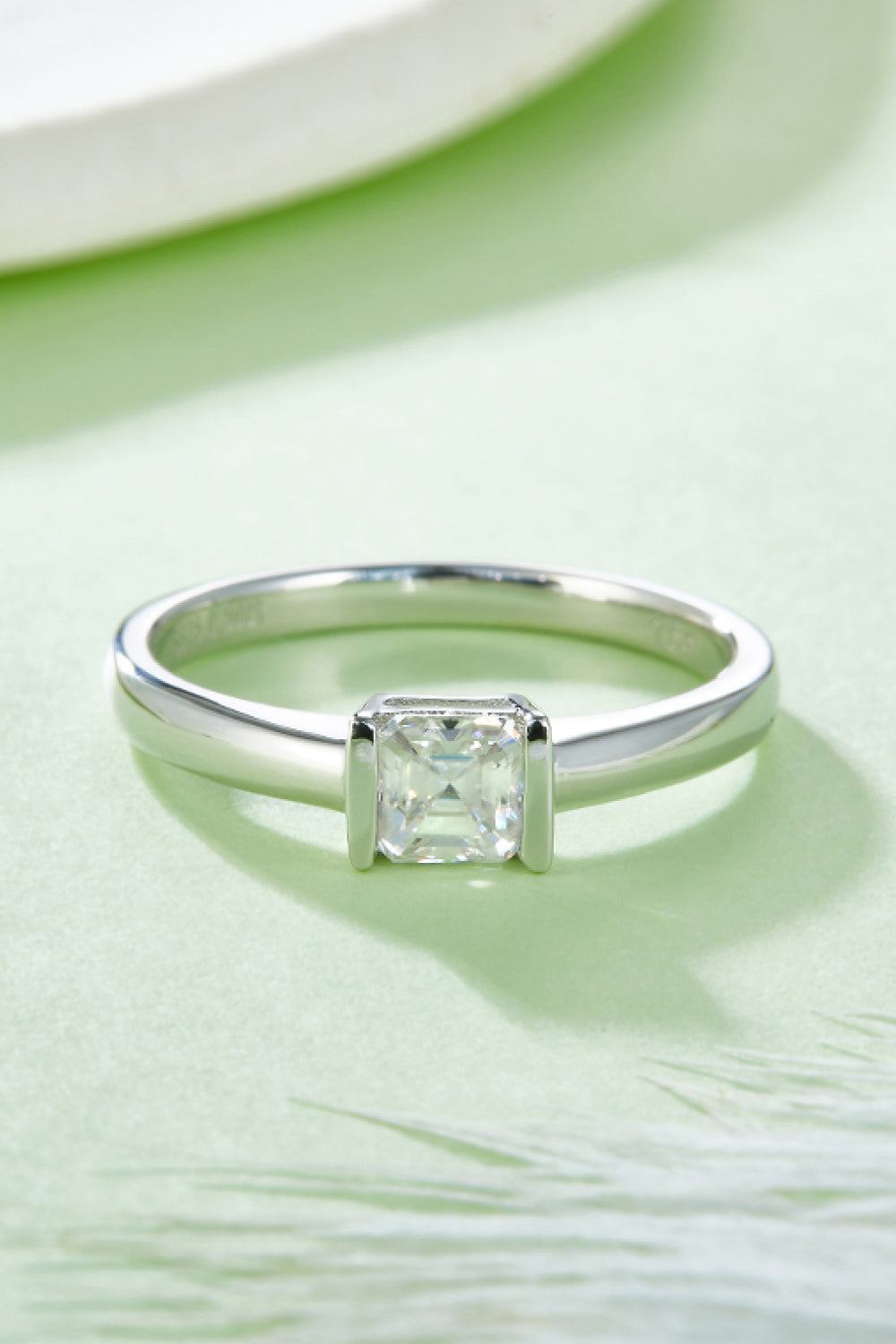 Brilliant Round Cut Sparkala™ Platinum Over Pure Sterling Silver Solitaire Ring