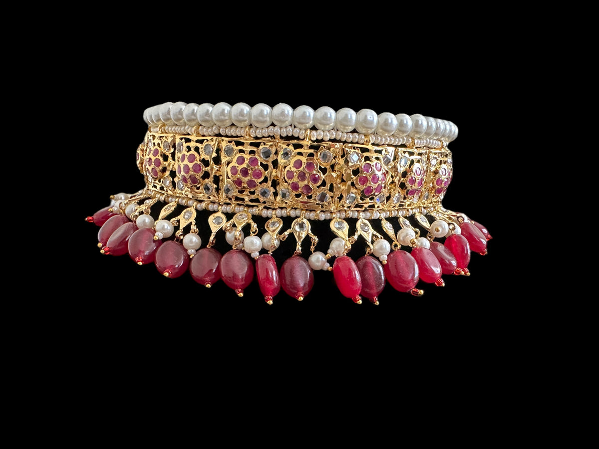 C327 sifat jadavi lacha in ruby  beads (READY TO SHIP )