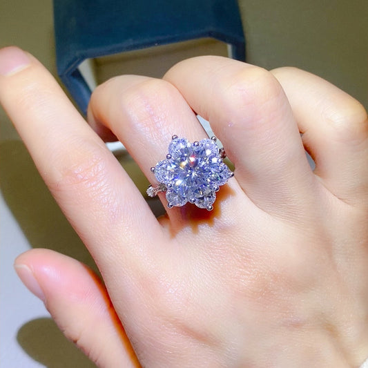 5 Carat Floral Sparkala™ Pure Sterling Silver Ring