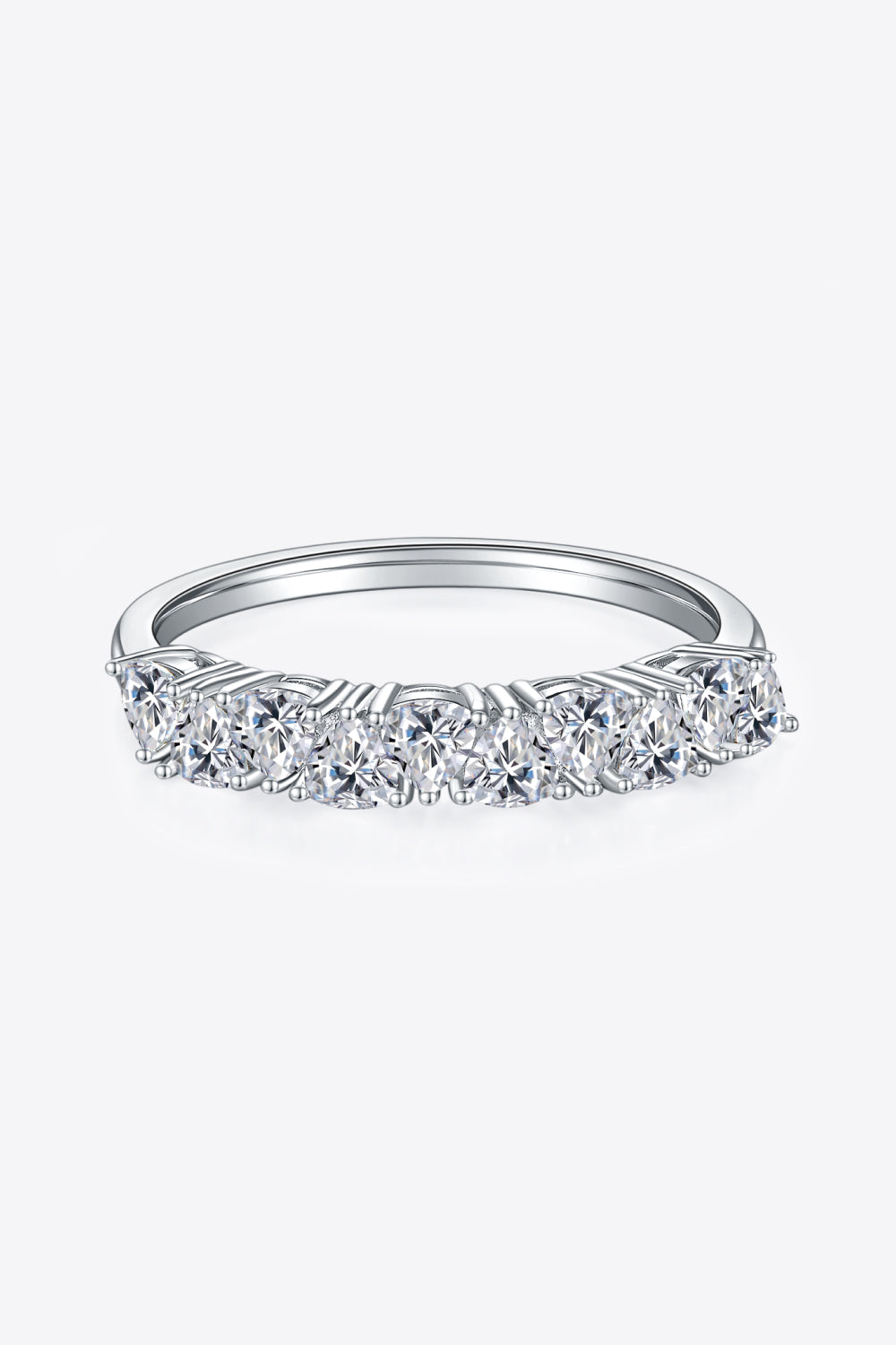 1 Carat Sparkala™ Platinum Over Pure Sterling Silver Half-Eternity Ring