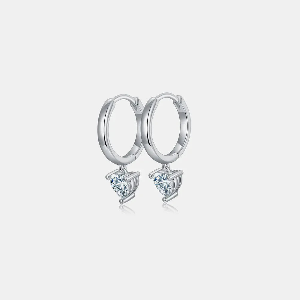 1 Carat Sparkala™ 925 Sterling Silver Heart Earrings