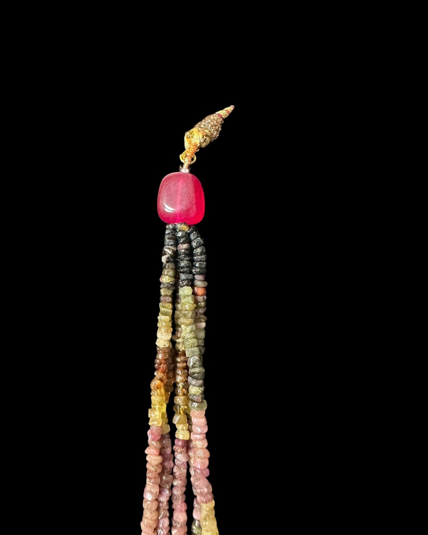 DLN128 Adaya multicolor natural  beads necklace ( READY TO SHIP )