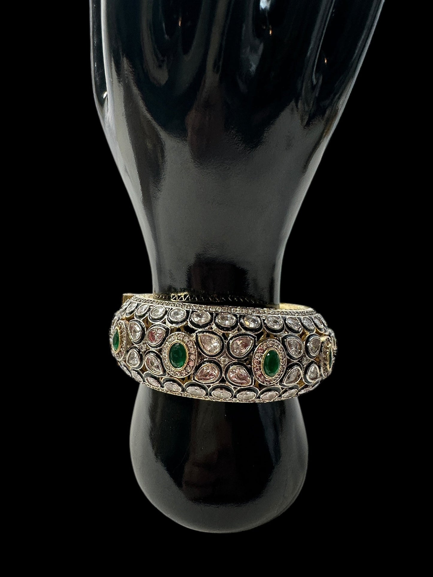 B400 High quality Victorian finish Polki bracelet  - one size ( READY TO SHIP )