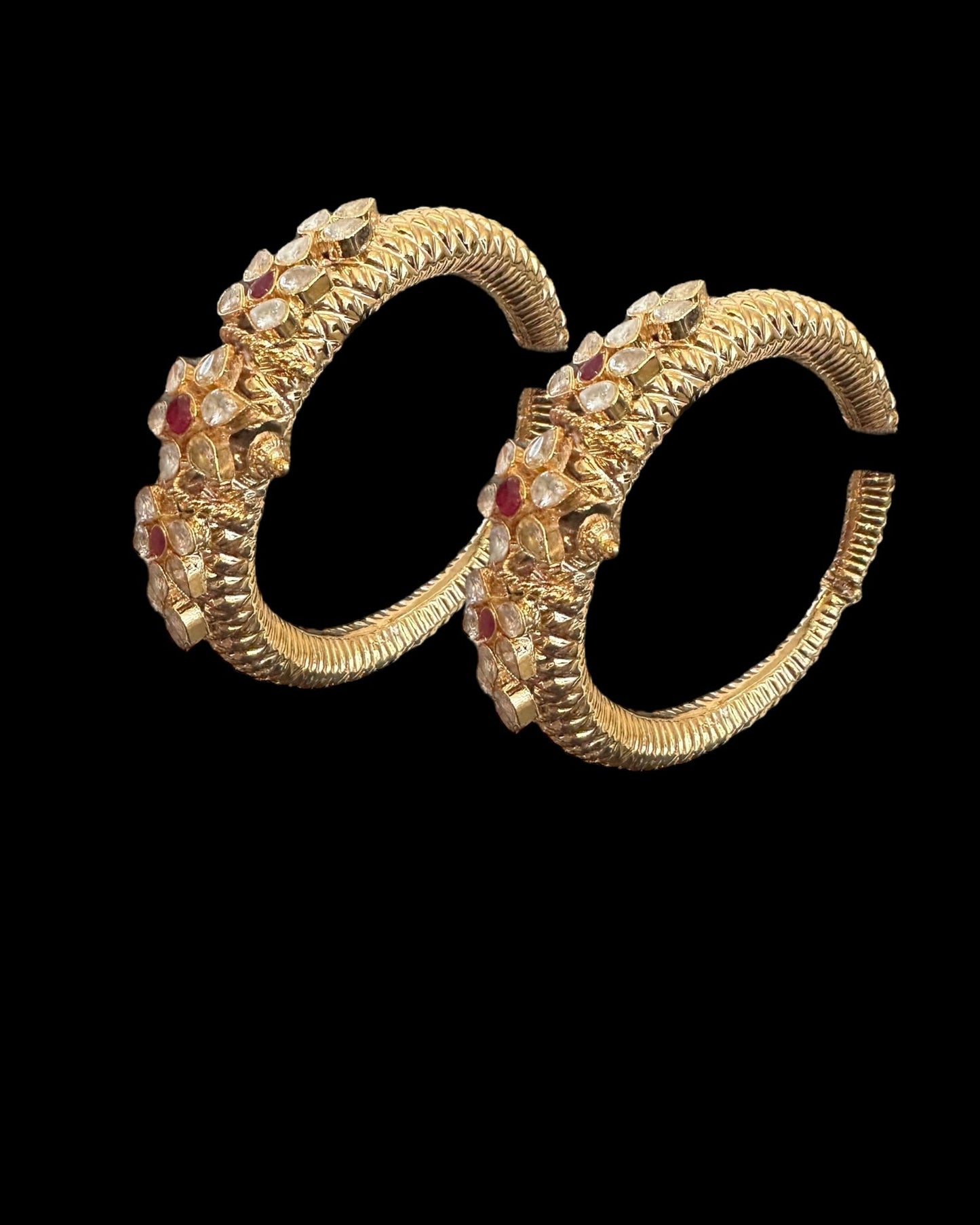 B396 Phannas ka kada - bangles 1 pair in high quality zircon ( READY TO SHIP )