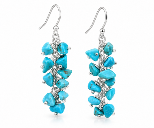 Turquoise Cluster Earrings