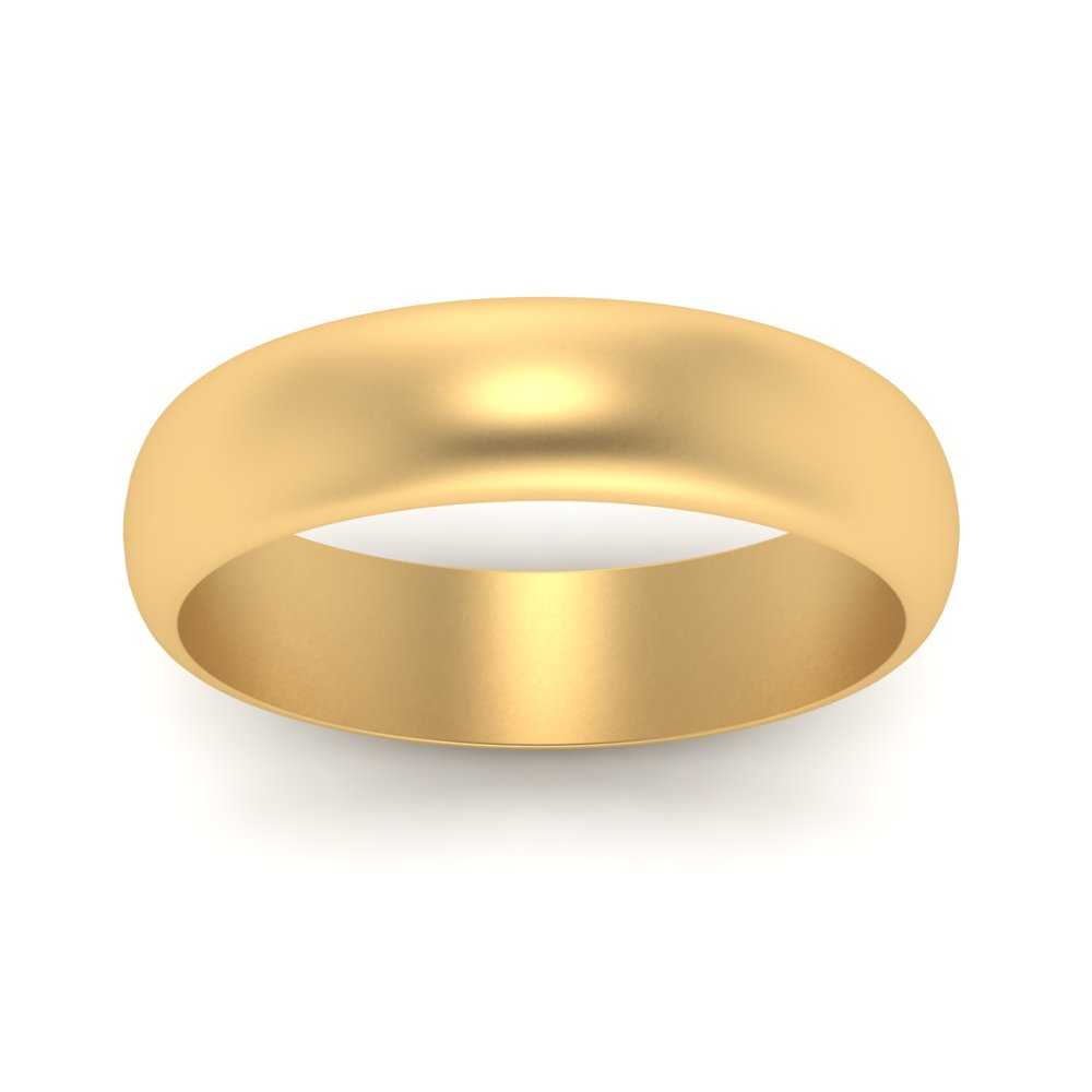 Low Dome 6mm Men Wedding Band