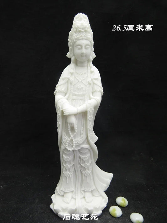 26.5 CM Limited Edition - Fujian Mazu Goddess Statue Made of White Marble