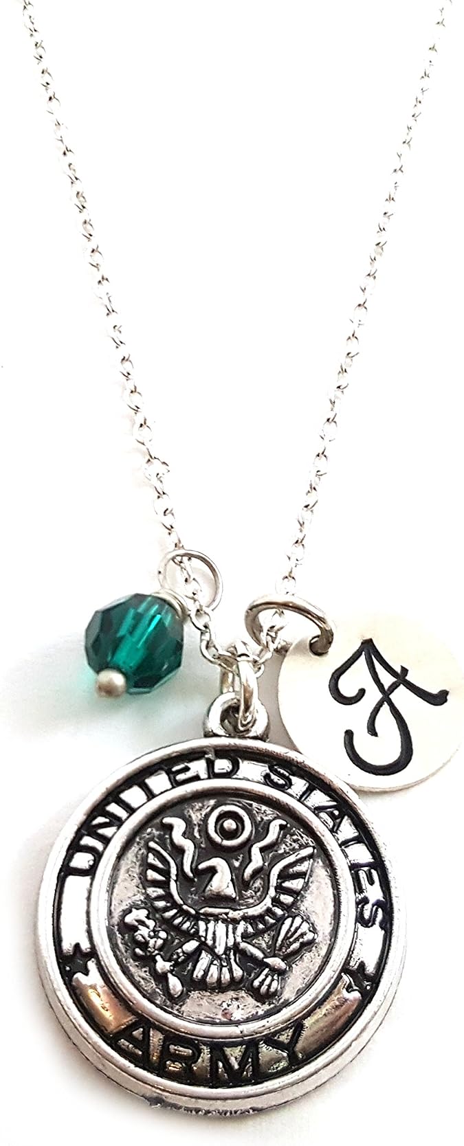 United States Army Personalized Sterling Silver Necklace