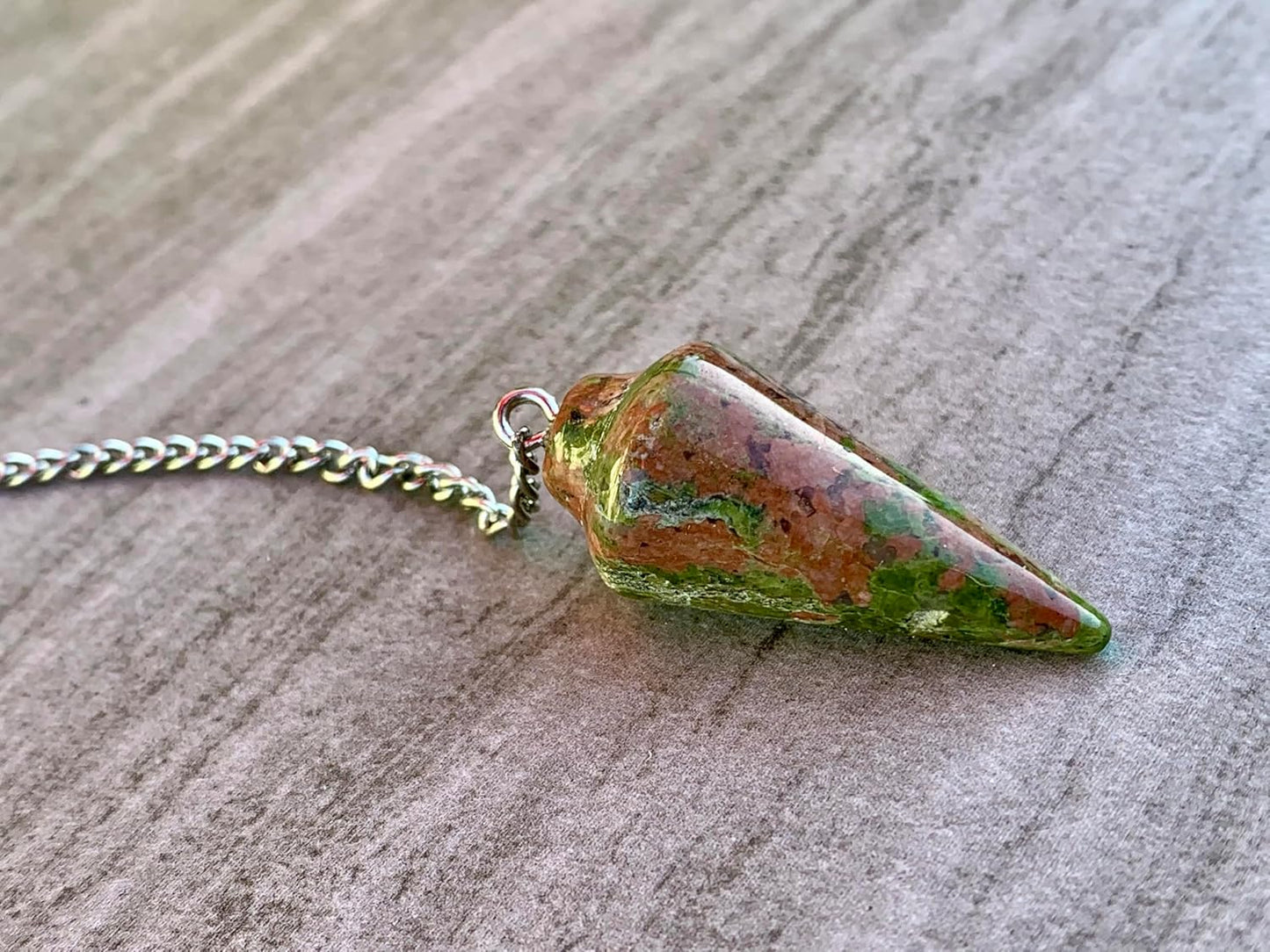 925 Silver Handmade Natural Gemstone Dowsing Pendulum or Pendulum Necklace: Multiple Stones Available