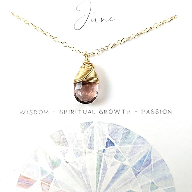 June Birthstone Necklace – 14k Gold Filled