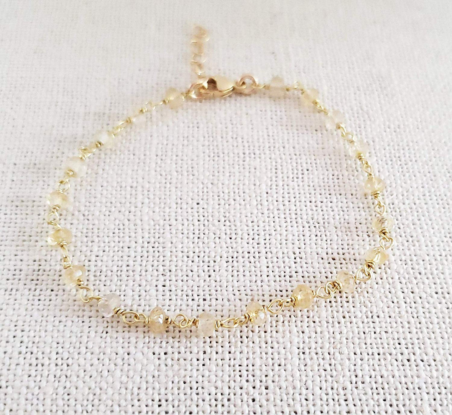 Citrine Gemstone 14 Gold Filled Bracelet
