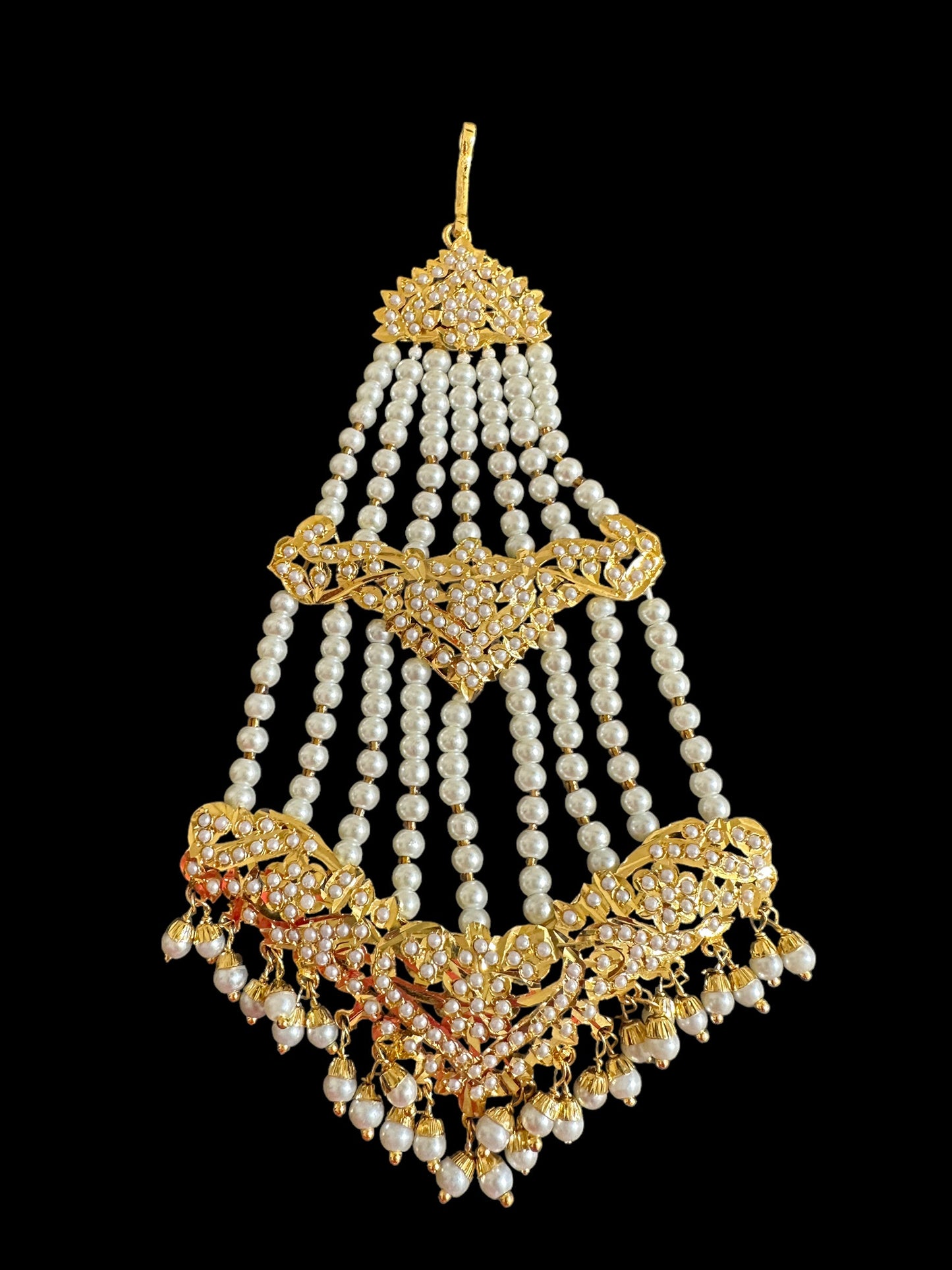 DJHR101 ASMITA jhoomar in pearls    ( READY TO SHIP )