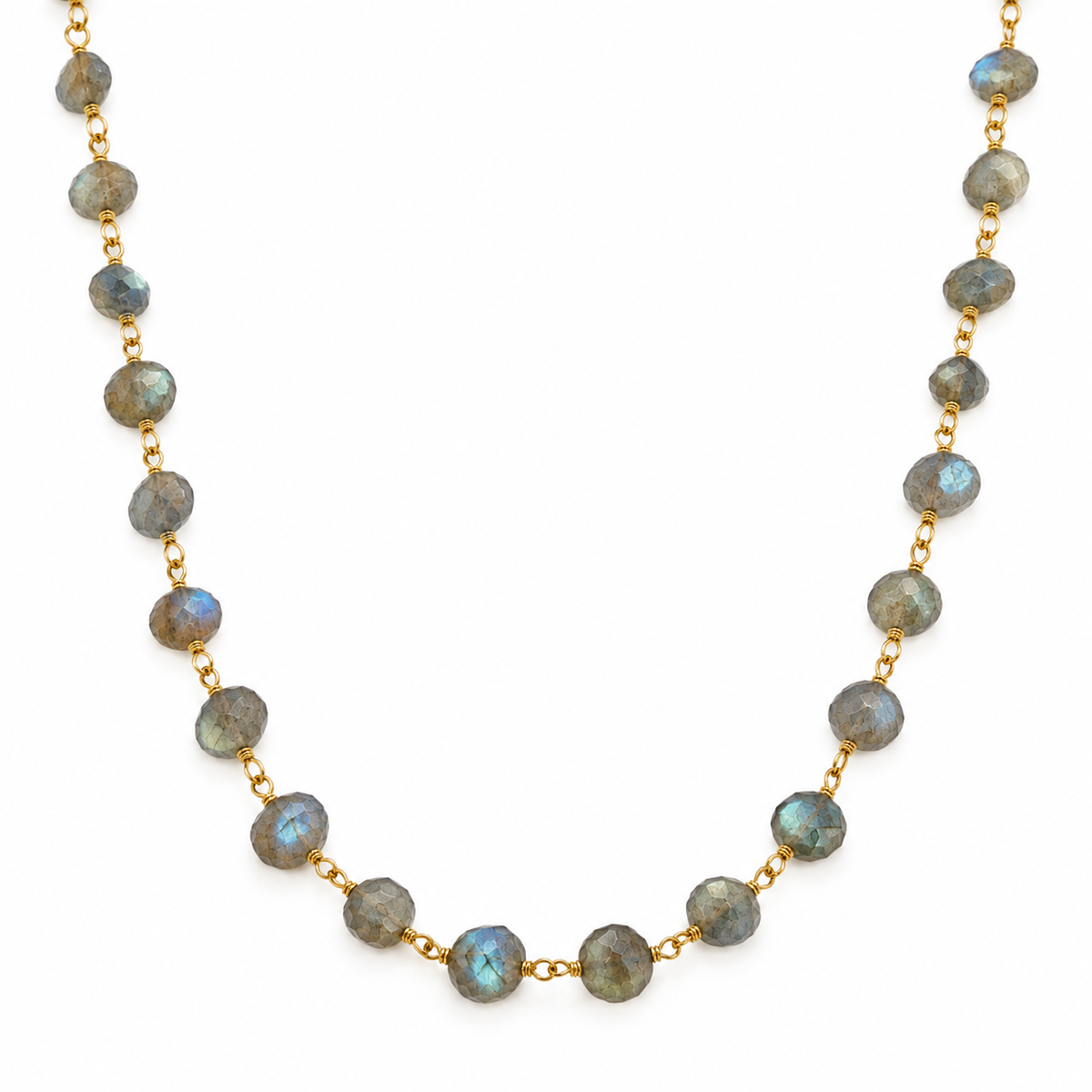 Labradorite Necklace – 14k Gold Filled, Hand-Wrapped, 19 Inch