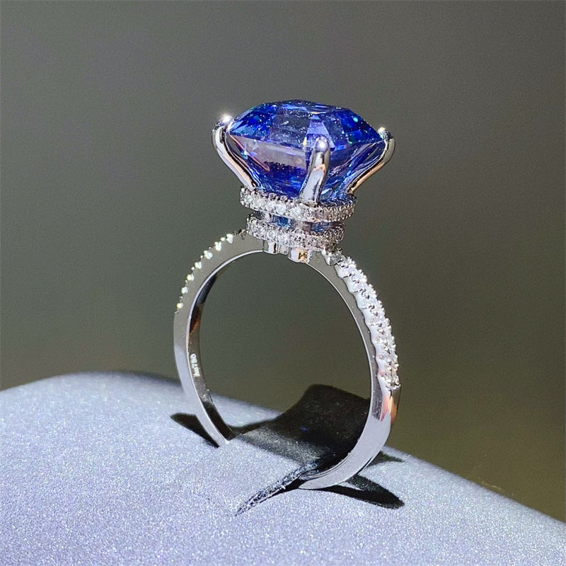 5 Carat Blue Sparkala™ Sterling Silver Ring