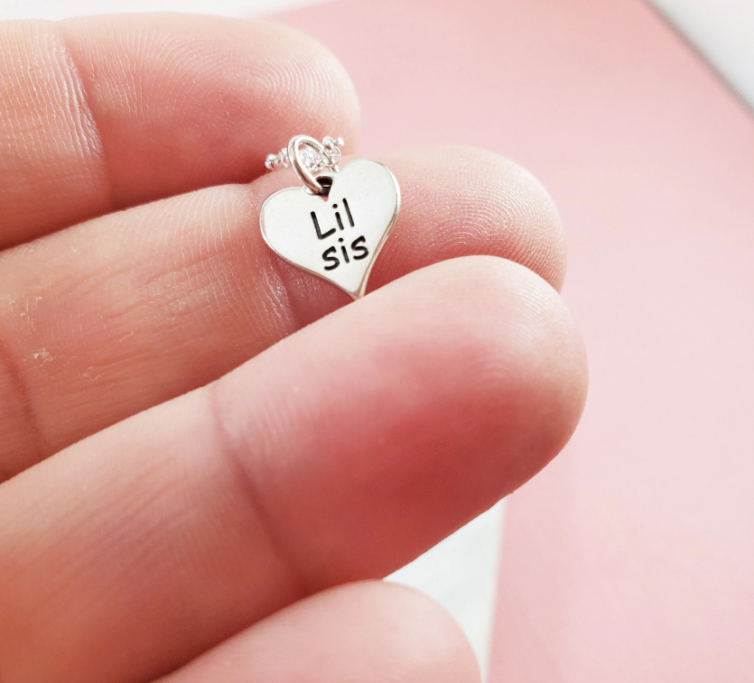 Lil Sis Heart Sterling Silver Necklace
