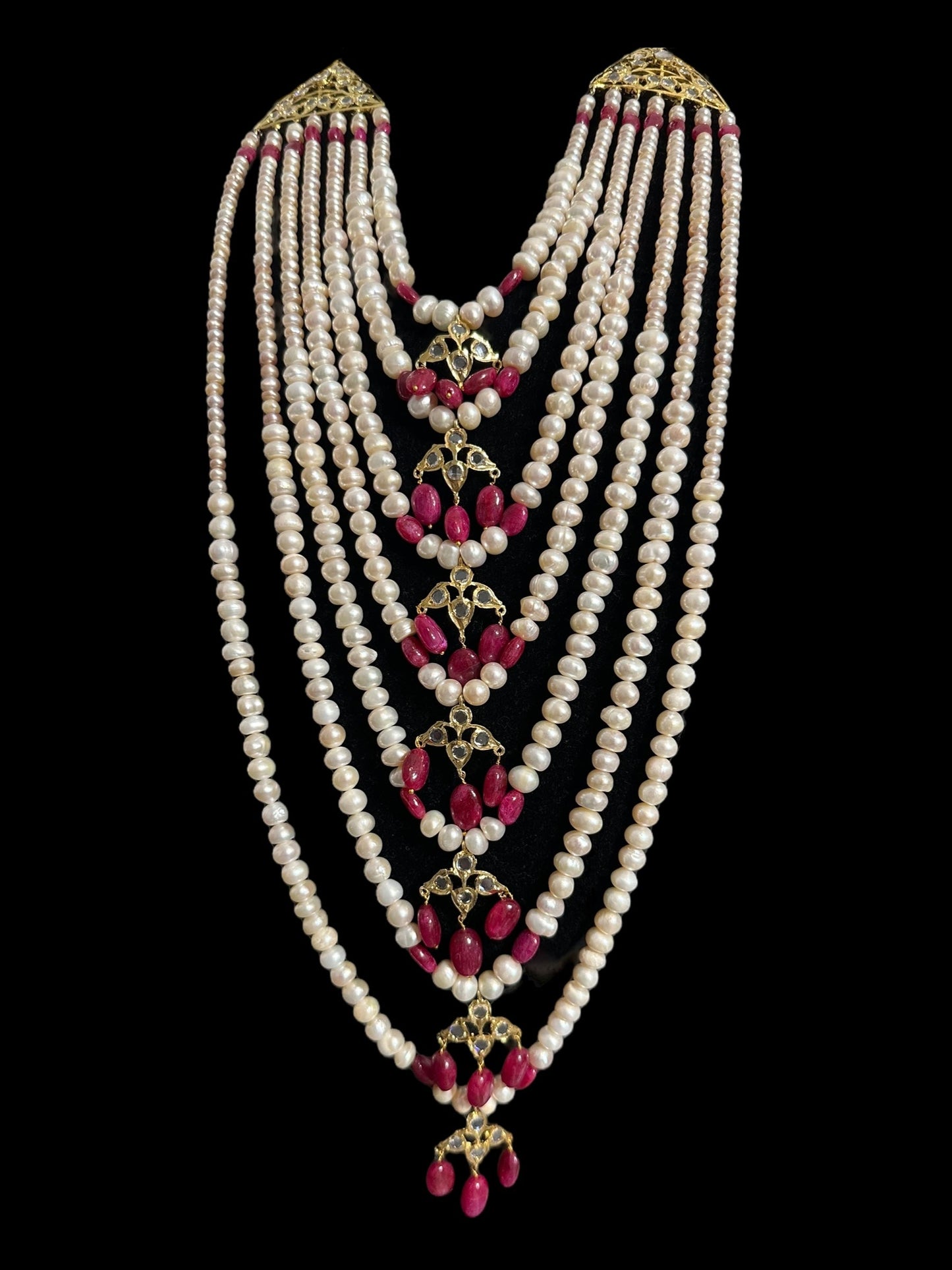 BR497 INSIA BRIDAL SET IN RUBY  ( READY TO SHIP  )
