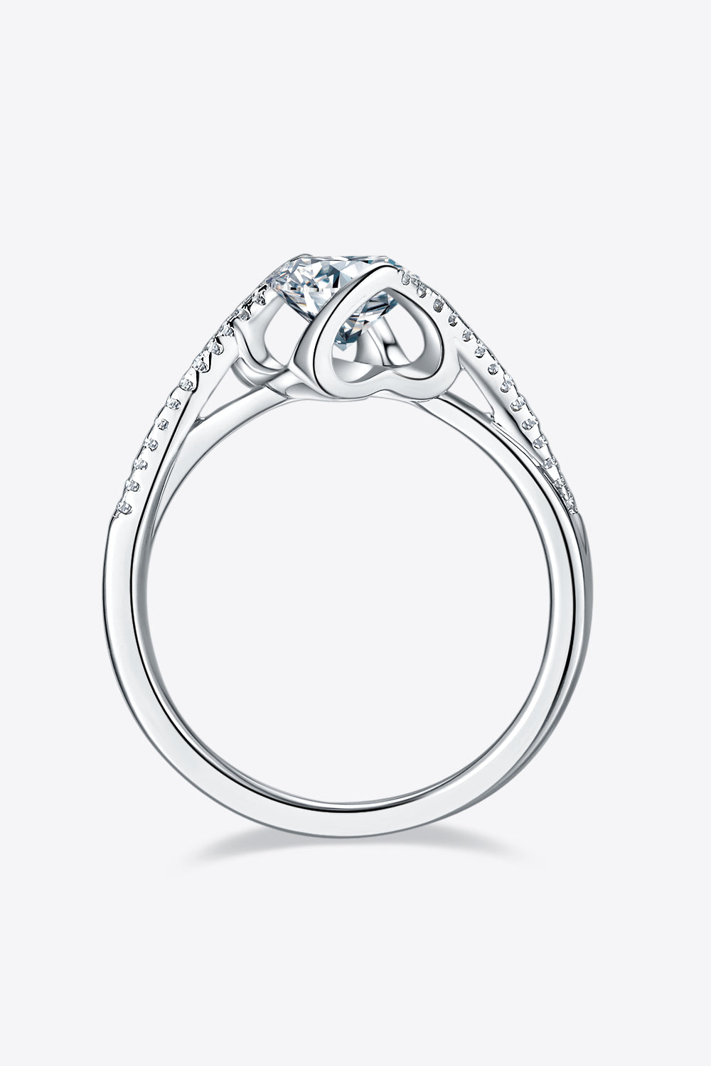 1 Carat Brilliant Round Cut Sparkala™ Platinum Over Pure Sterling Silver Twisted Ring