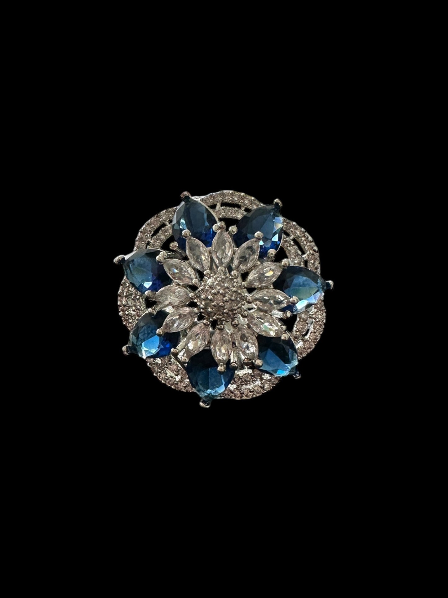 DJR132 Cz silver plated  ring ( READY TO SHIP)