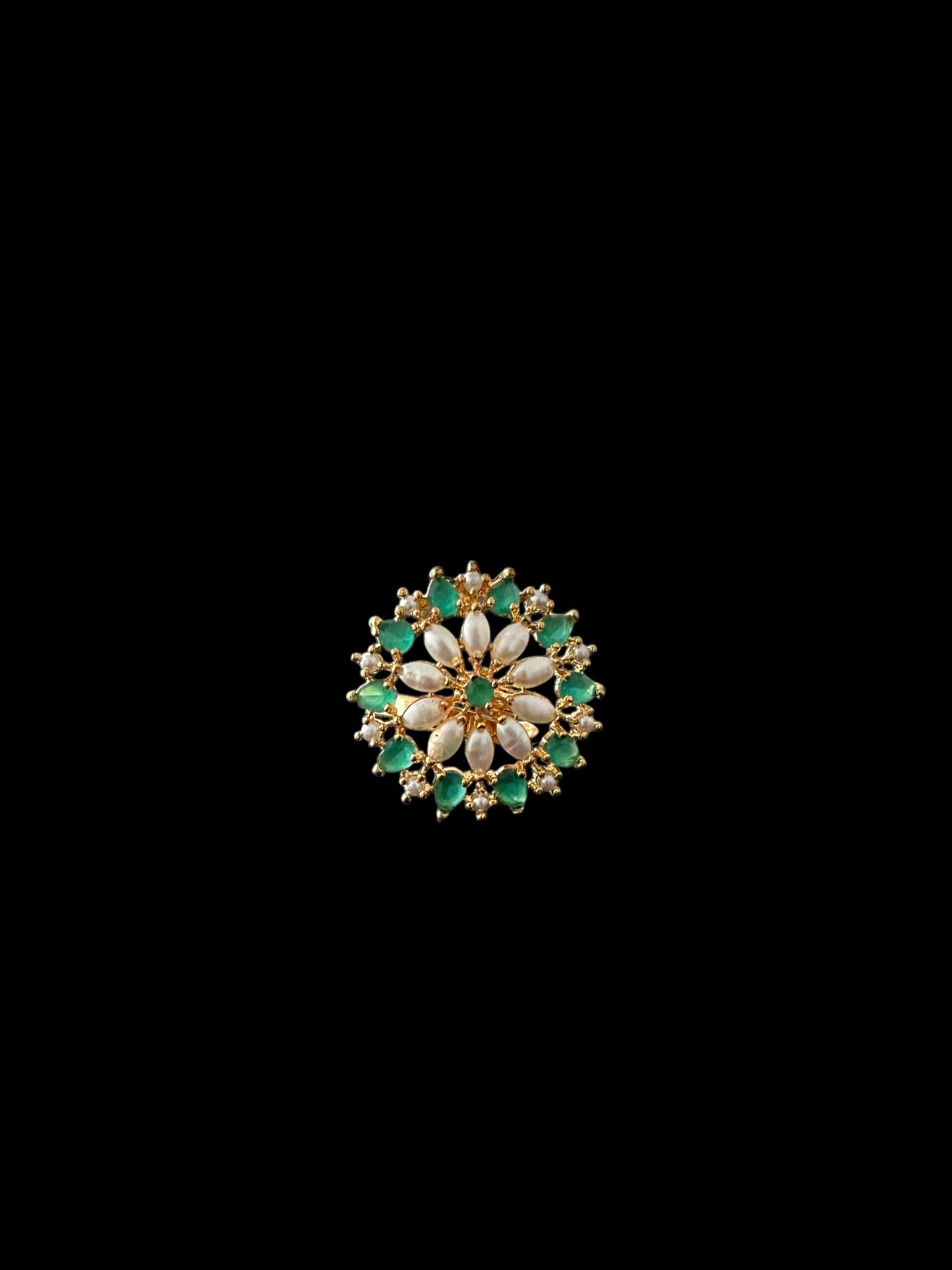DJR126 Cz polki  ring ( READY TO SHIP)