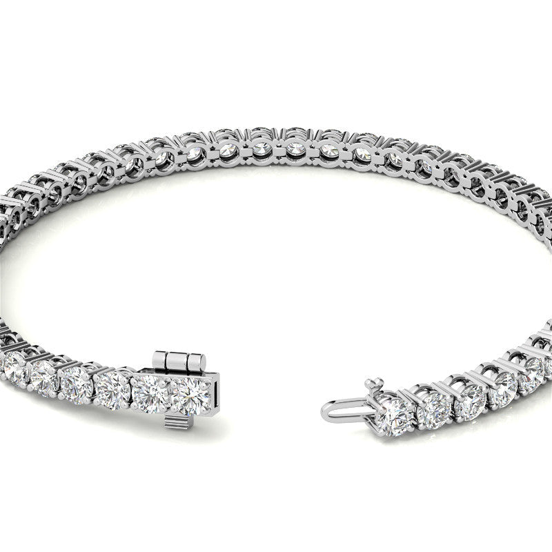 6.5 CTW Lab Grown Diamond (G/VS) Tennis Bracelet in Choice of 14k White or Yellow Gold - AGI Certified