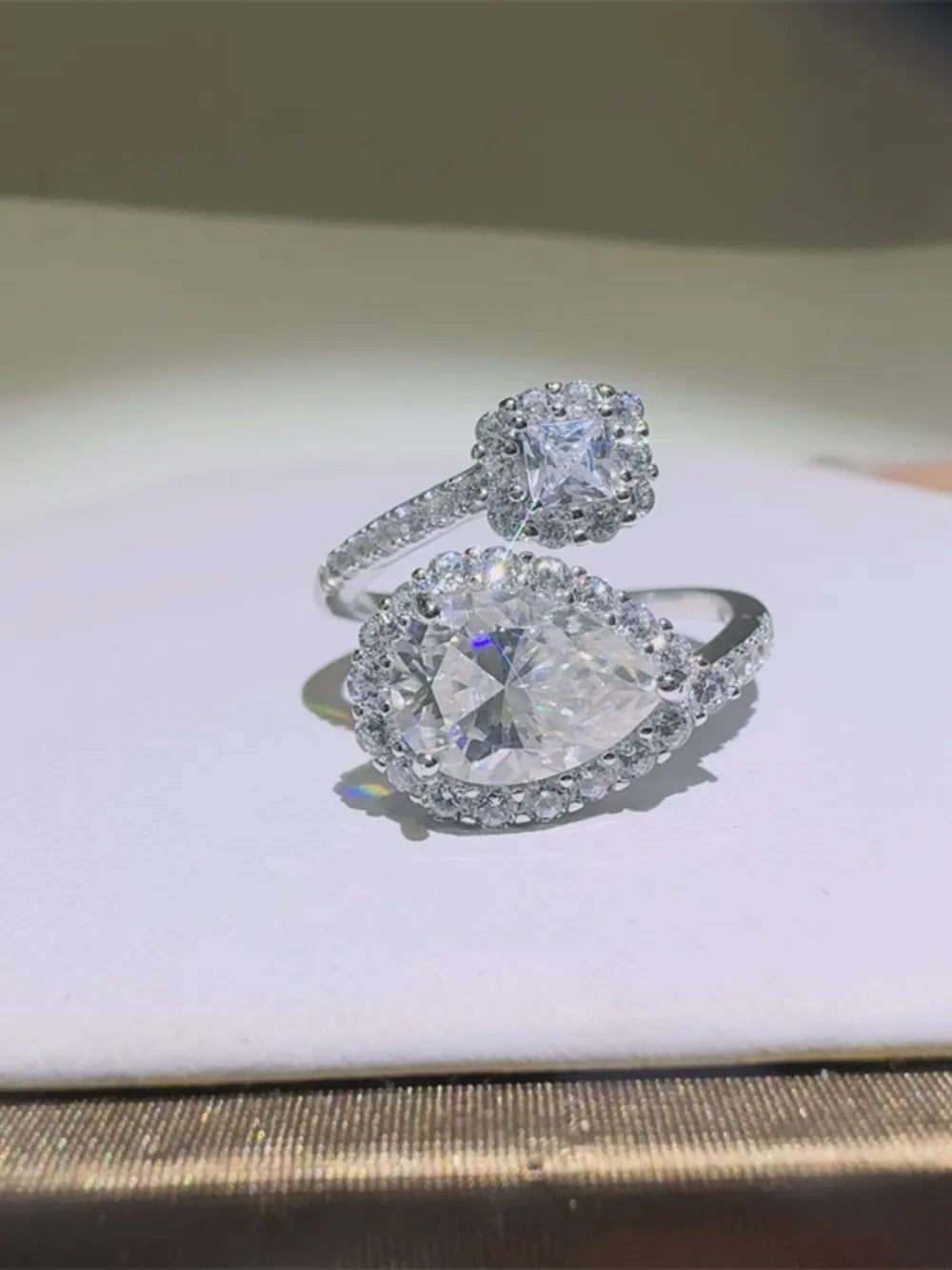 2 Carat Sparkala™ 925 Sterling Silver Bypass Ring