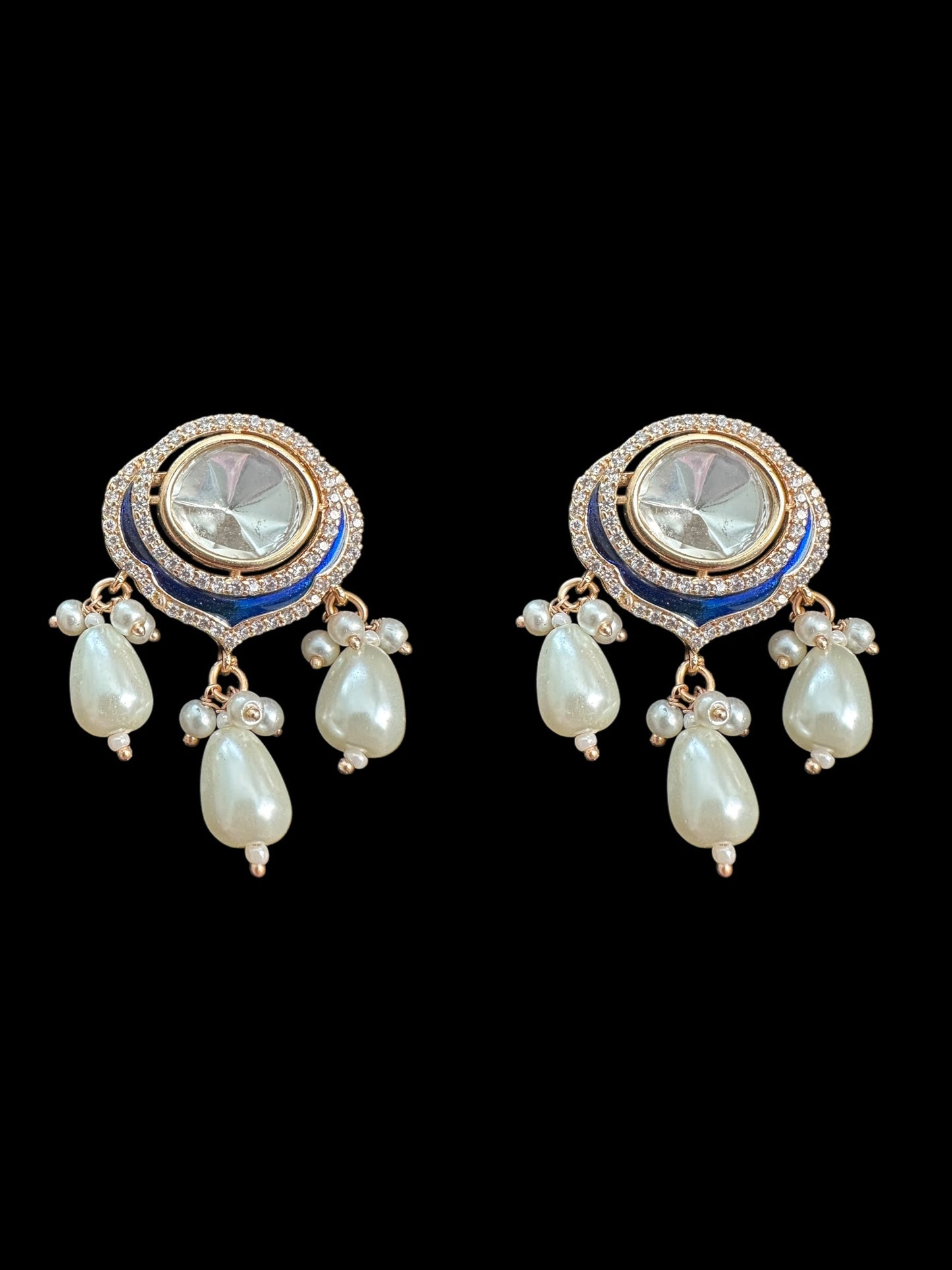 BR469 Meenaz Polki meena light weight bridal set ( READY TO SHIP )