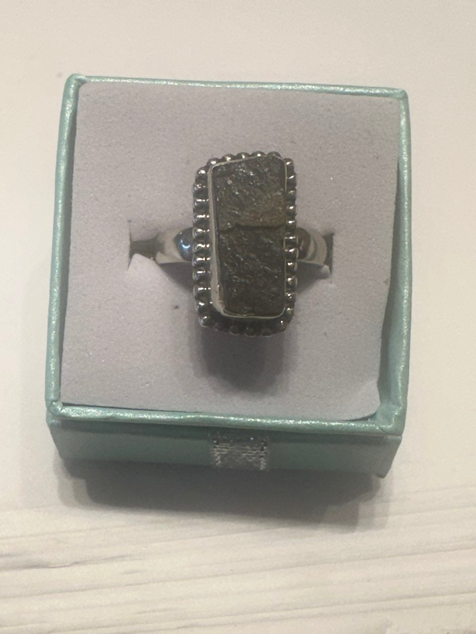Sterling Silver Labradorite Ring Size 6 "Framed Beauty"