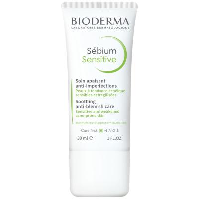 Bioderma Sebium Sensitive 30 Ml - Sensitive Skin Care for Acne-Prone Skin, Hypoallergenic & Fragrance-Free