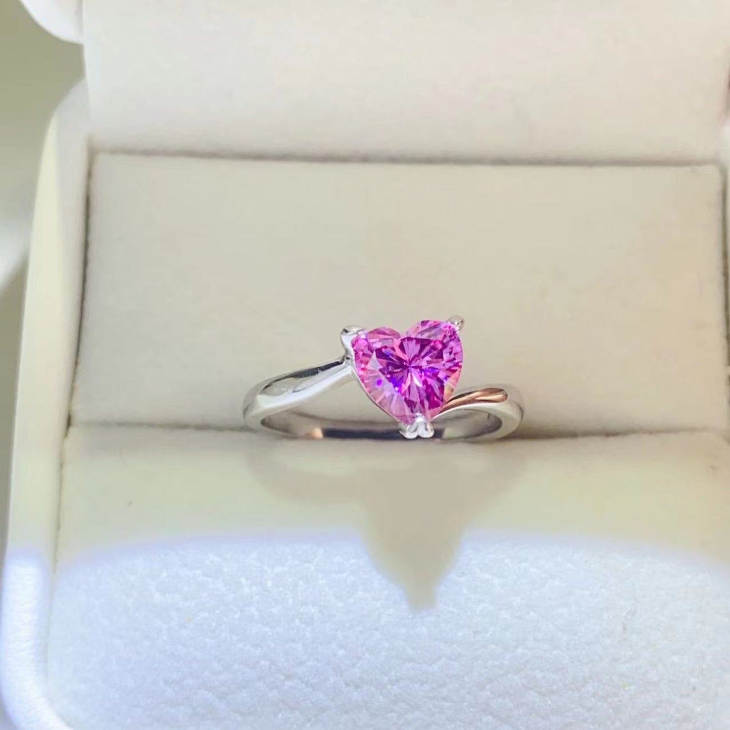1 Carat Pink Sparkala™ Pure Sterling Silver Ring