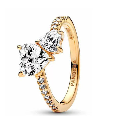 925 Silver  Heart And Butterfly Minimalist Ring