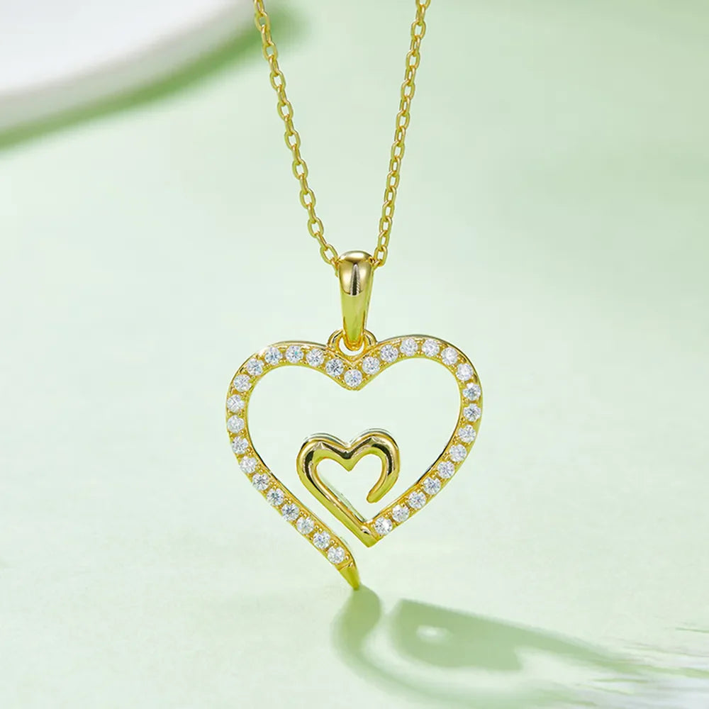 Sparkala™ 925 Sterling Silver Heart Pendant Necklace