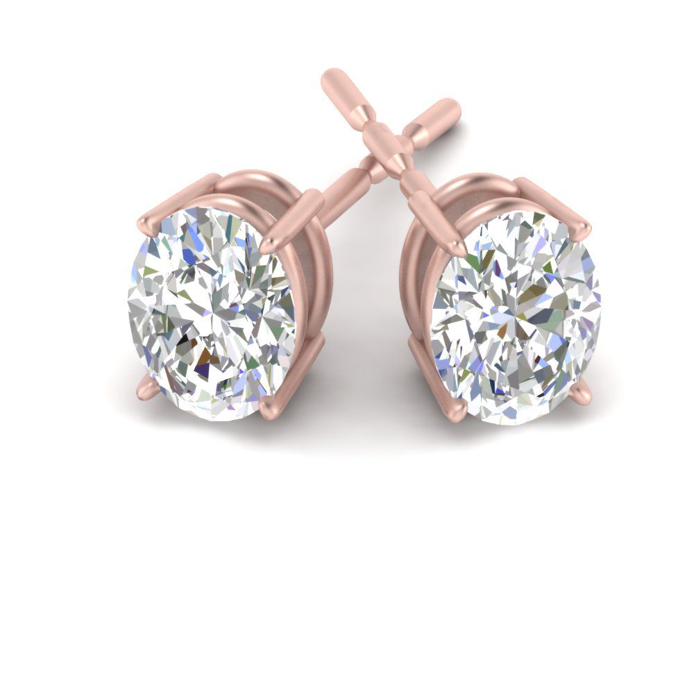 Stud Earring Basket Oval Shaped