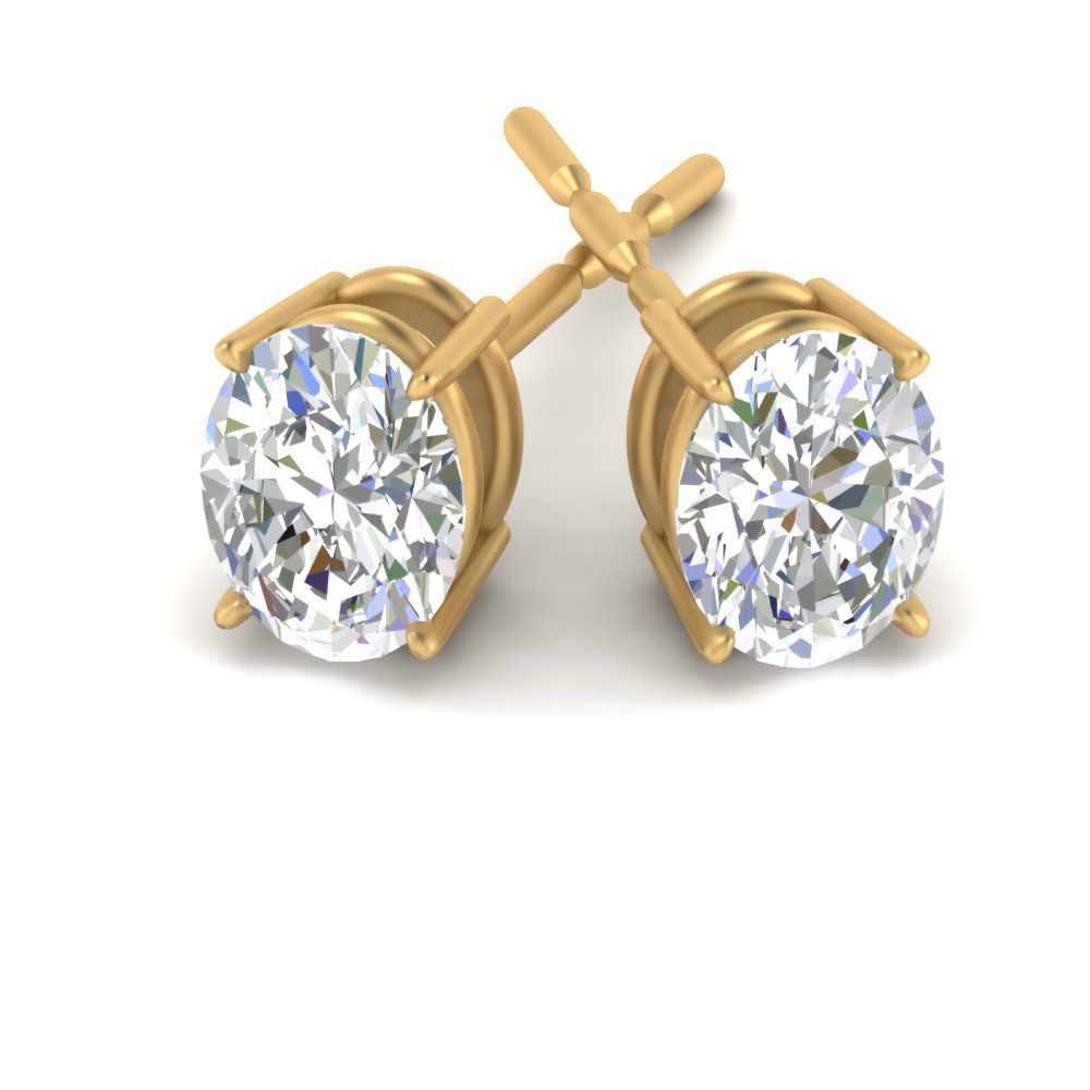 Stud Earring Basket Oval Shaped