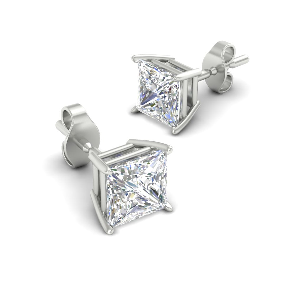 Princess Cut Diamond Stud Earring