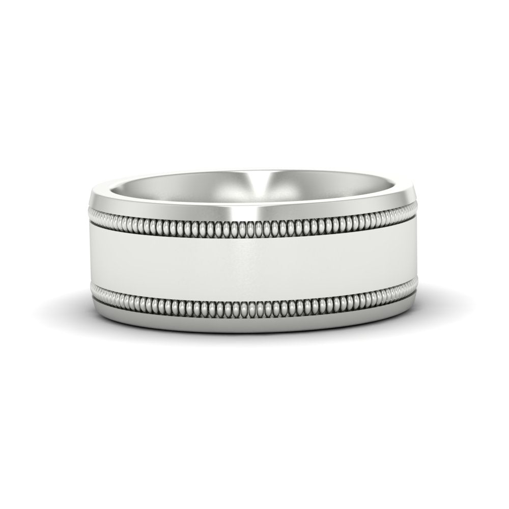 5 mm Mens Band Double Milgrain